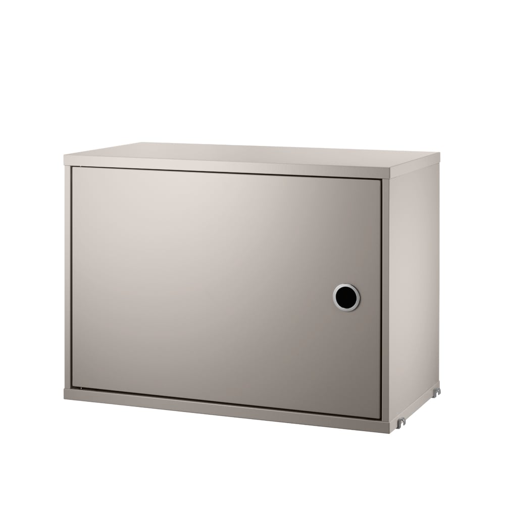 String cabinet with door Beige, 58x30 cm | Scandinavian Design | Display & glass cabinets | Beige