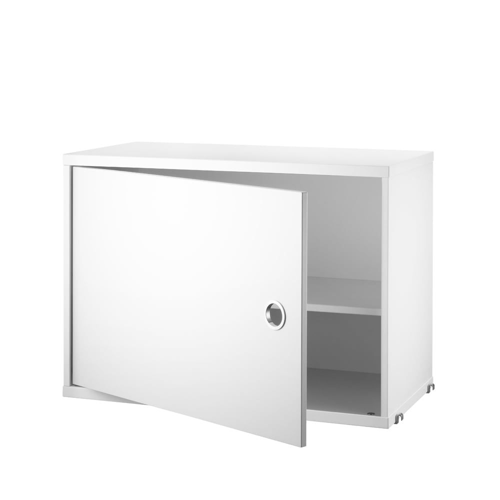 String cabinet with door White, 58x30 cm | Scandinavian Design | Display & glass cabinets | White