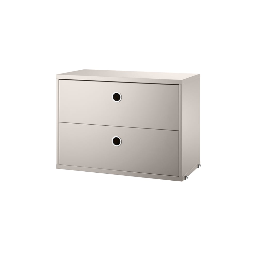 String cabinet with drawers Beige, 58x30 cm | Scandinavian Design | Dressers & sideboards | Beige