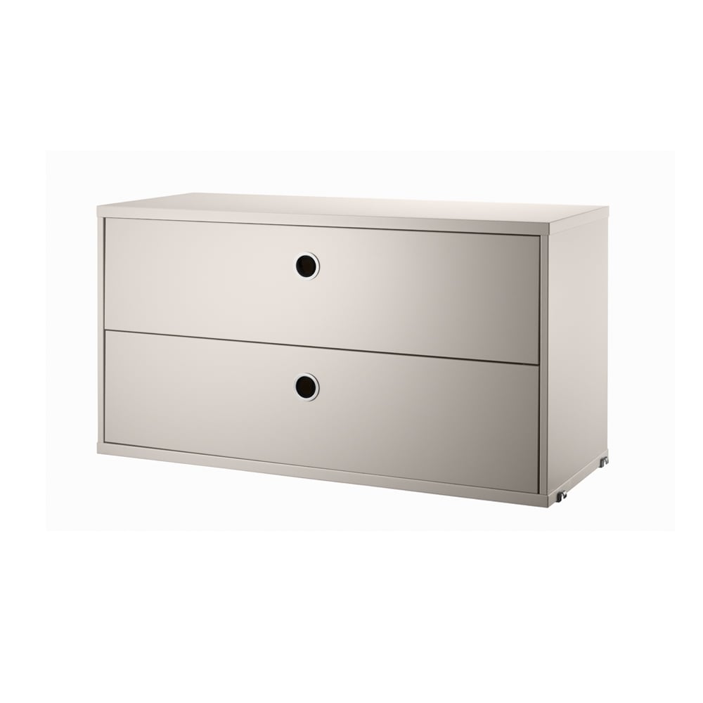 String cabinet with drawers Beige, 78x30 cm | Scandinavian Design | Dressers & sideboards | Beige