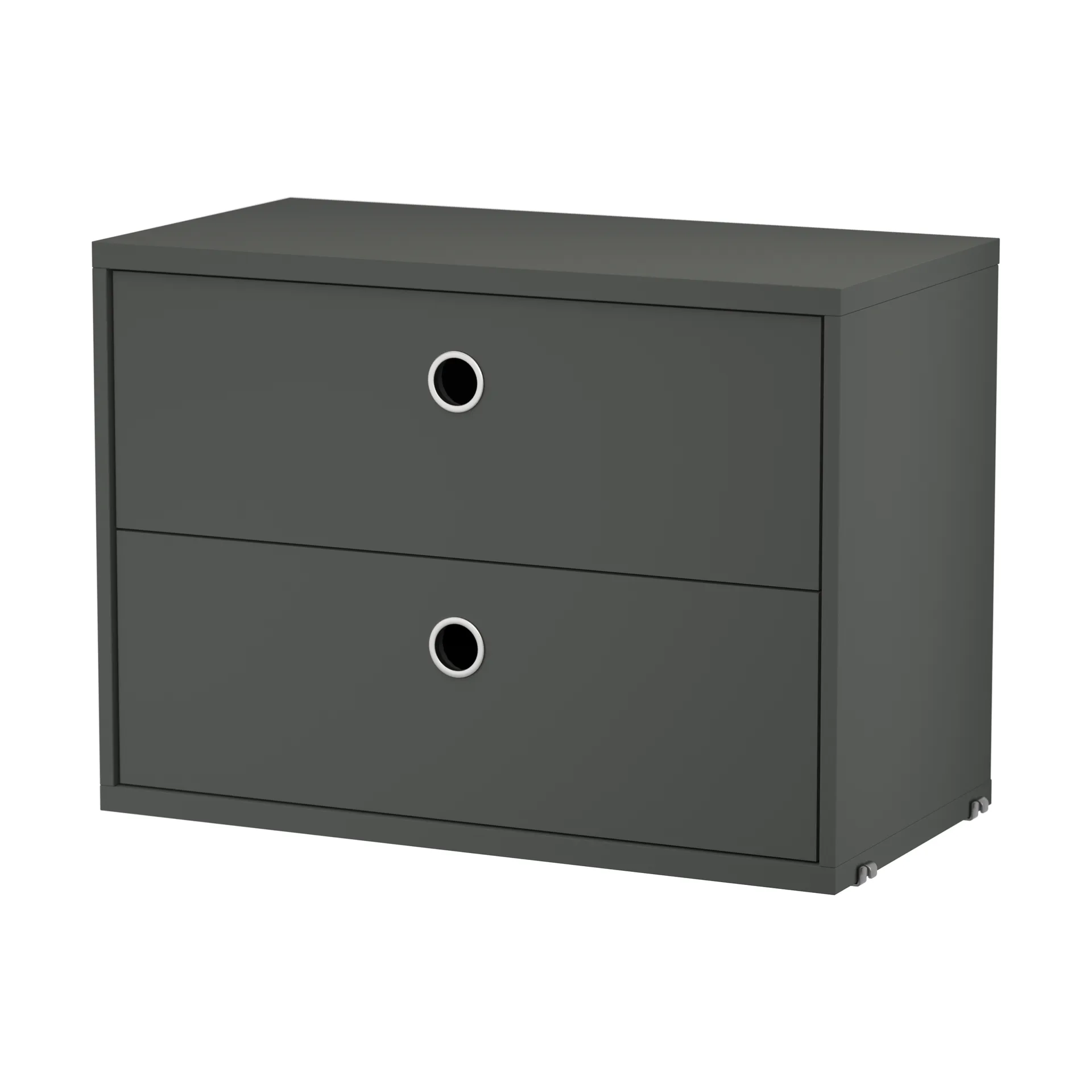String cabinet with drawers, Dark grey, 58x30 cm String