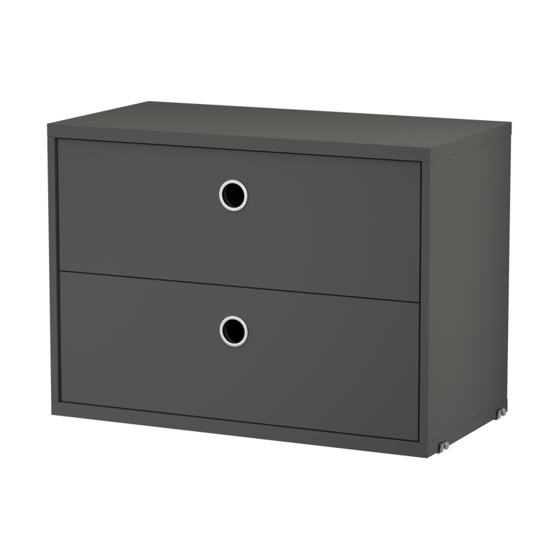 String String cabinet with drawers Dark grey, 58x30 cm
