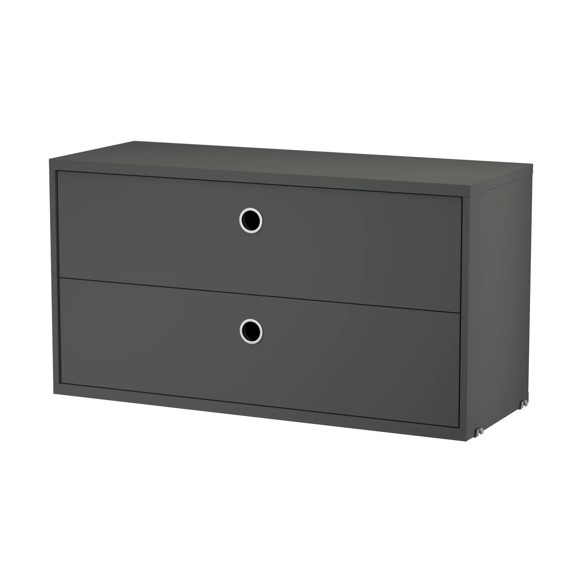 String cabinet with drawers, Dark grey, 78x30 cm String