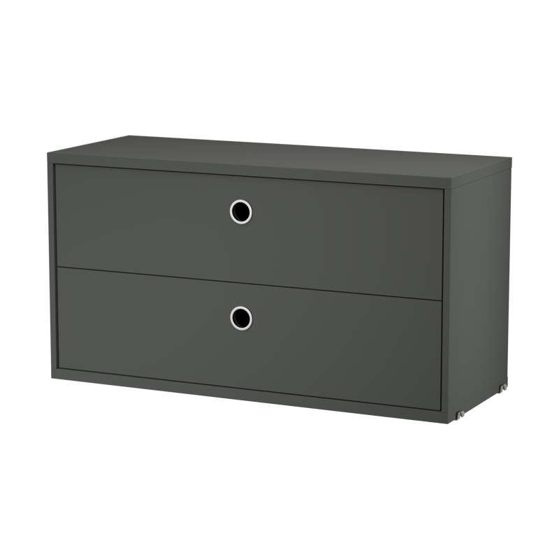 String String cabinet with drawers Dark grey, 78x30 cm
