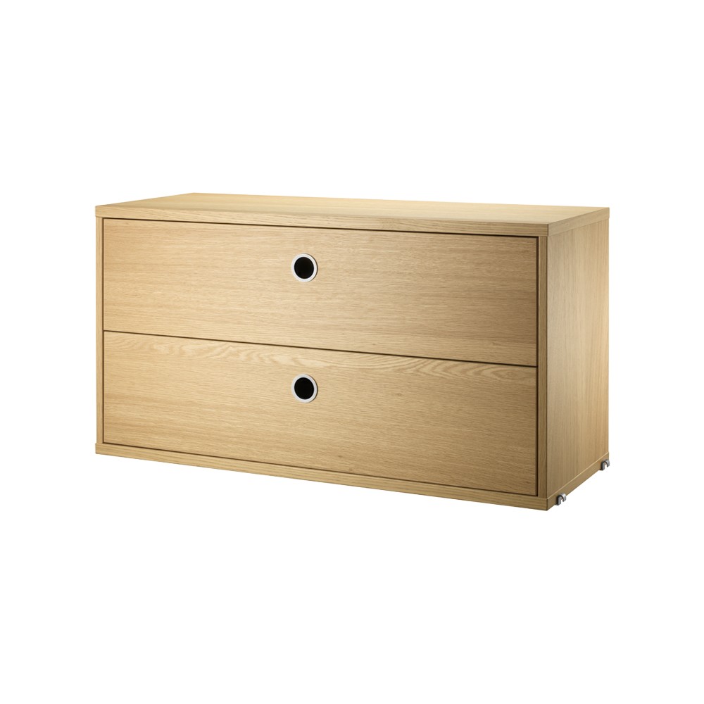 String cabinet with drawers Oak, 78x30 cm | Scandinavian Design | Dressers & sideboards | Beige