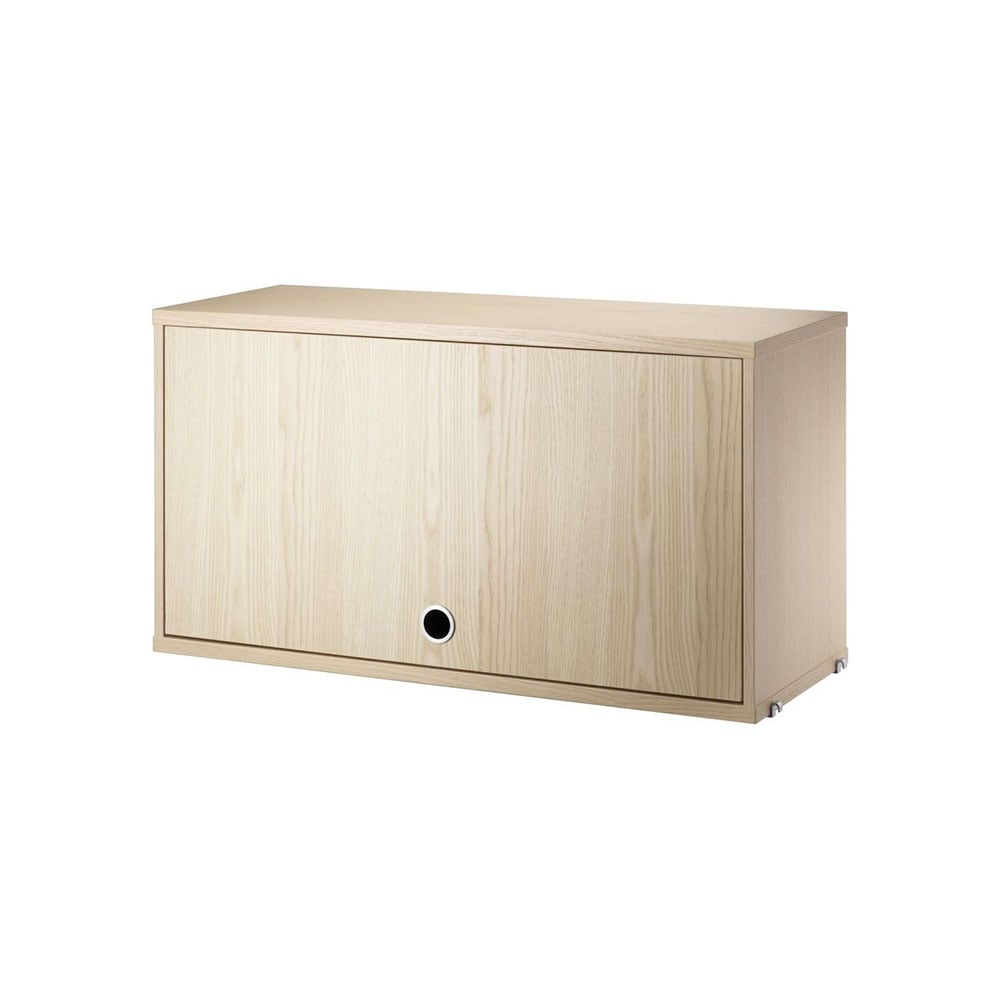 String cabinet with flip door 78 cm Ash | Scandinavian Design | Display & glass cabinets | Beige