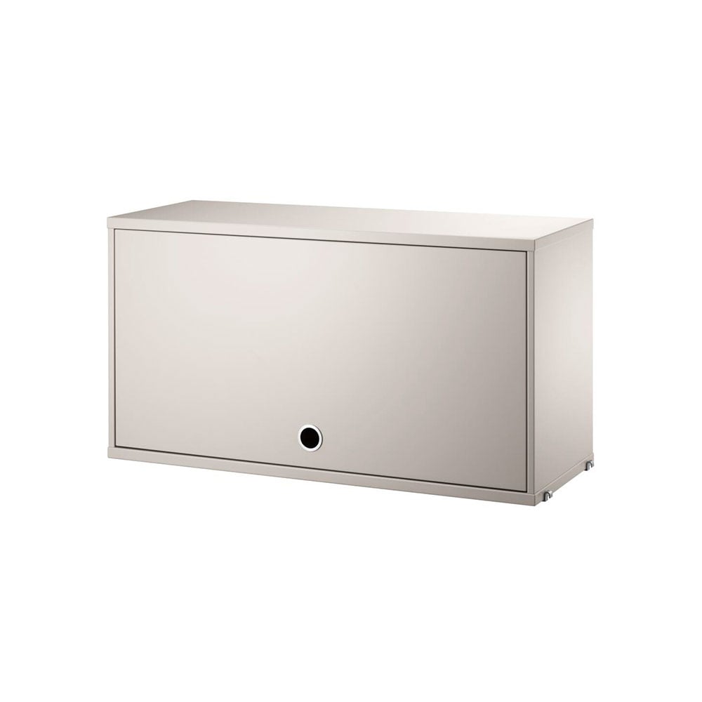 String cabinet with flip door 78 cm Beige | Scandinavian Design | Display & glass cabinets | Beige