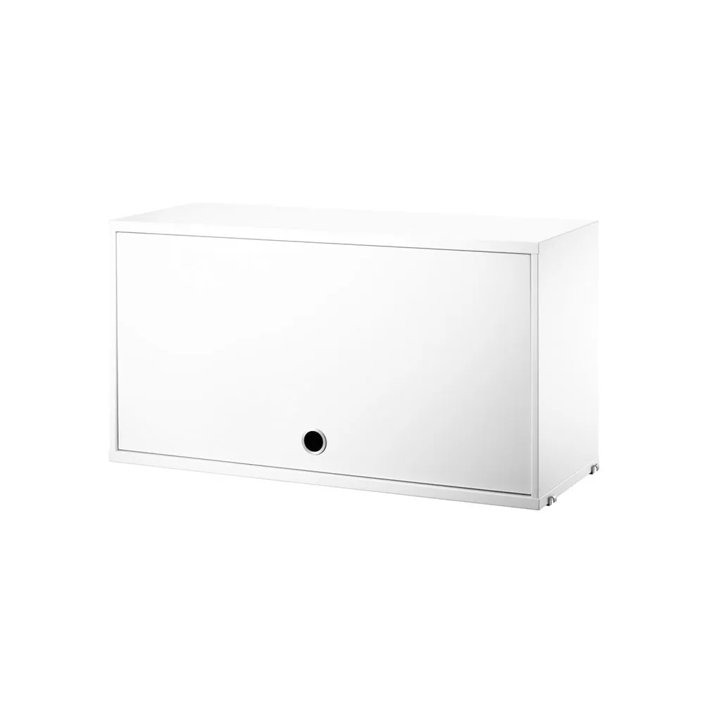 String cabinet with flip door 78 cm White | Scandinavian Design | Display & glass cabinets | White