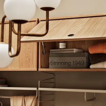 String cabinet with flip door - Beige, 78x30 cm - String