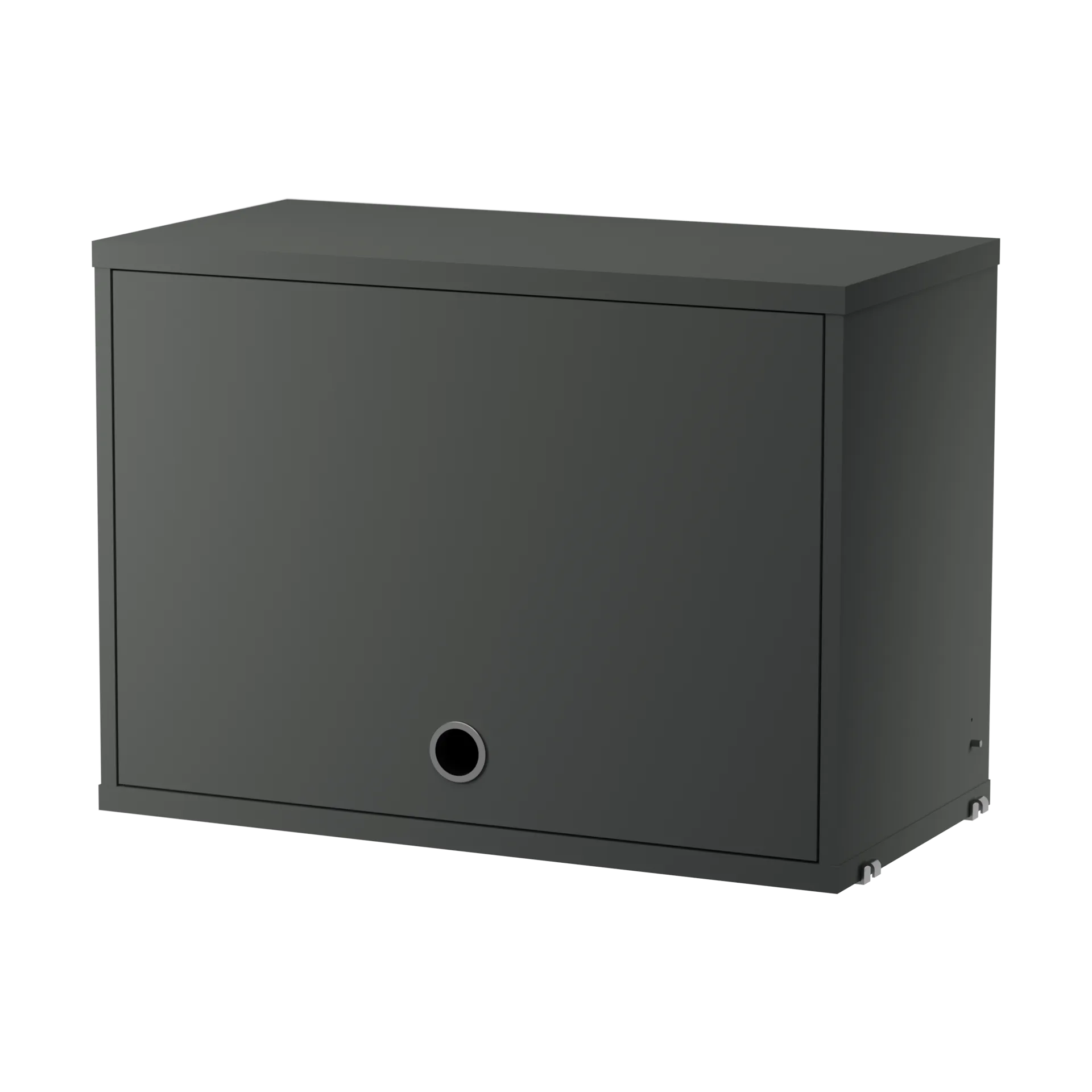 String cabinet with flip door, Dark grey, 58x30 cm String