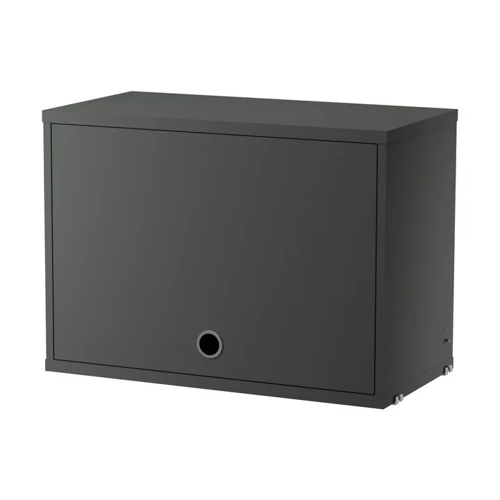 String cabinet with flip door - Dark grey, 58x30 cm - String
