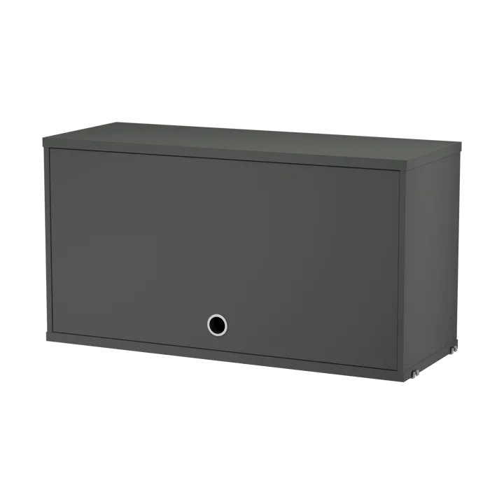String cabinet with flip door - Dark grey, 78x30 cm - String