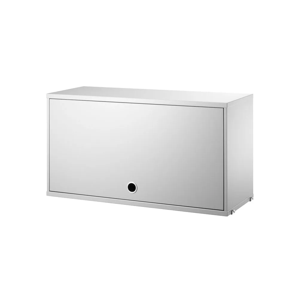 String cabinet with flip door, Grey, 78x30 cm String