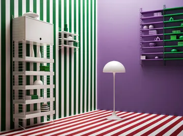 String cabinet with flip door - White, 58x30 cm - String