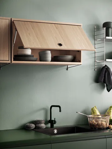 String cabinet with flip door - White, 78x30 cm - String