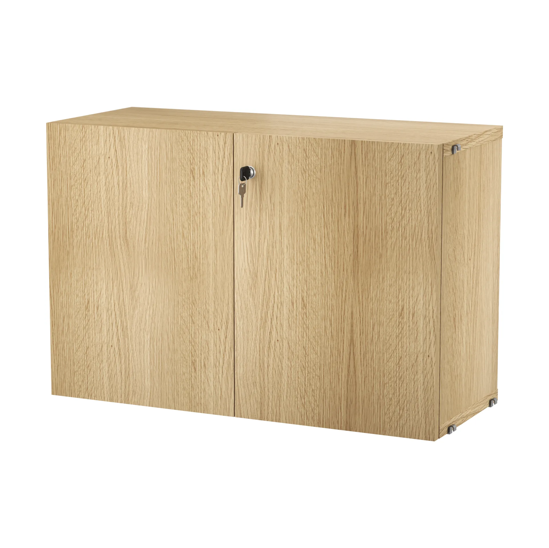 String cabinet with lock, Oak String