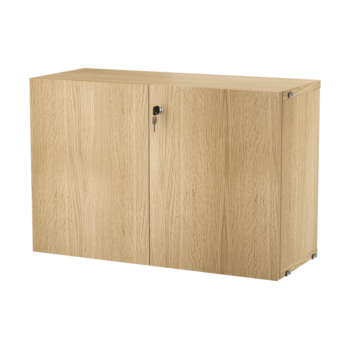 String cabinet with lock Oak | Scandinavian Design | Display & glass cabinets | Brown