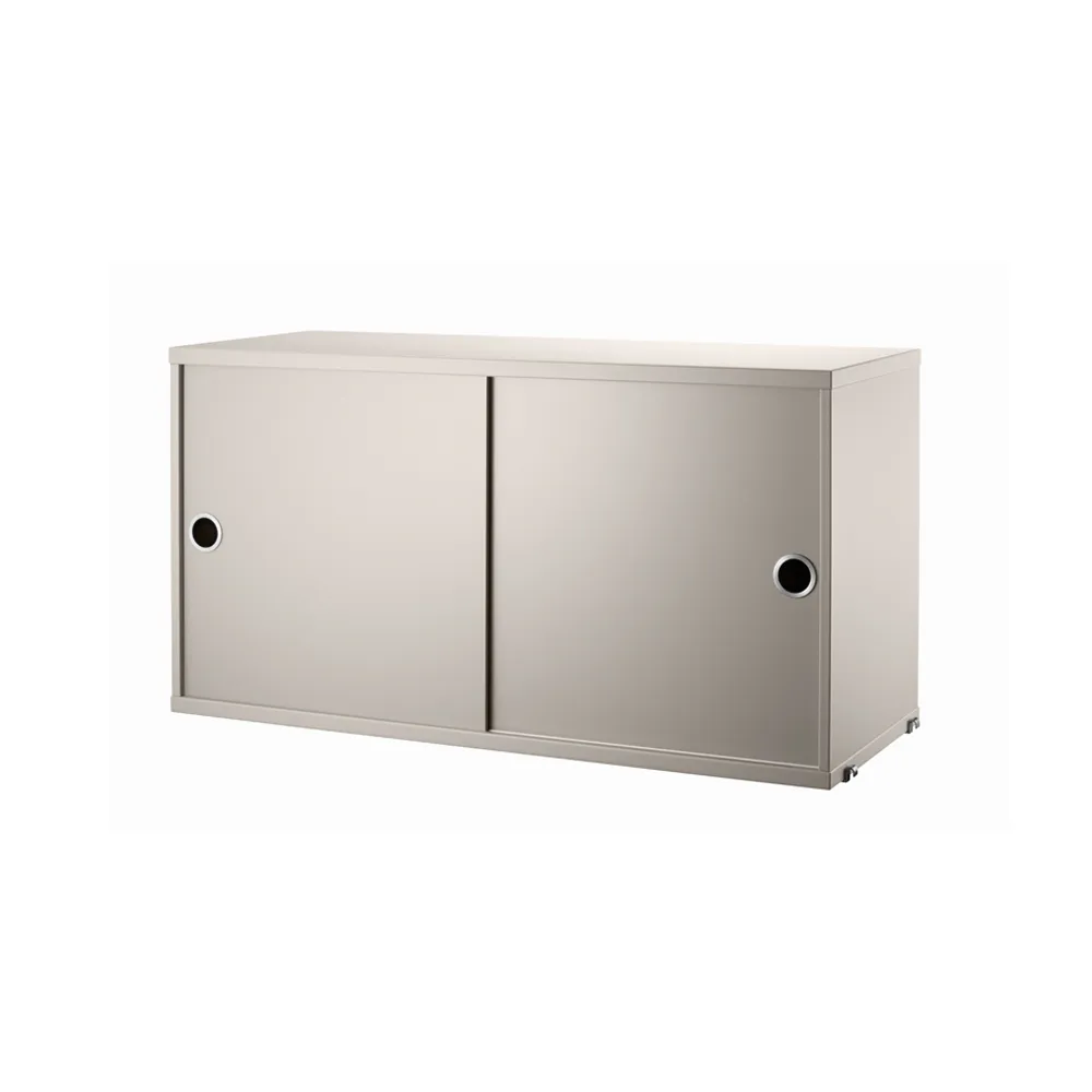 String cabinet with sliding door, Beige, 78x30 cm String