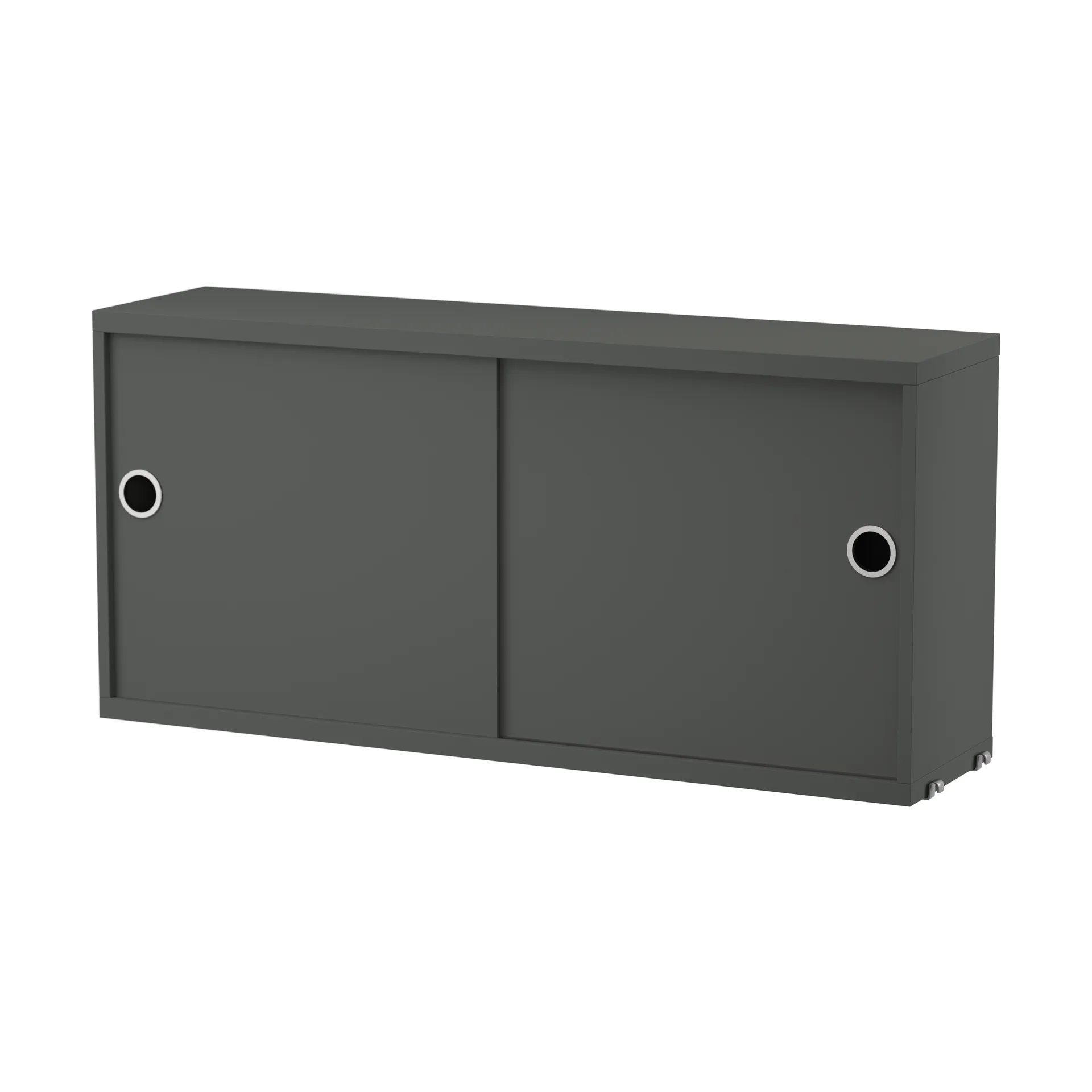String cabinet with sliding door, Dark grey, 78x20 cm String