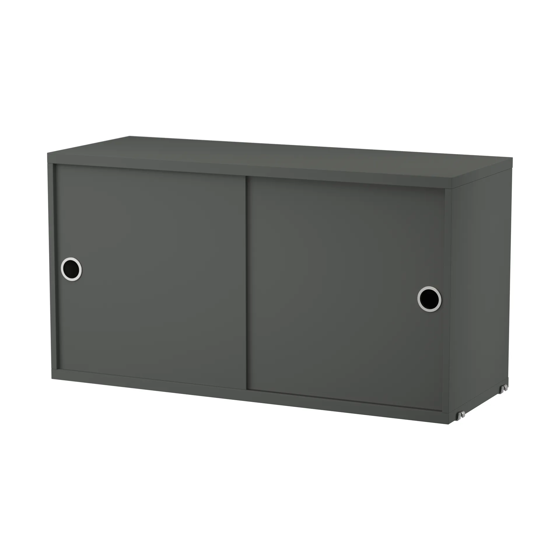 String cabinet with sliding door, Dark grey, 78x30 cm String