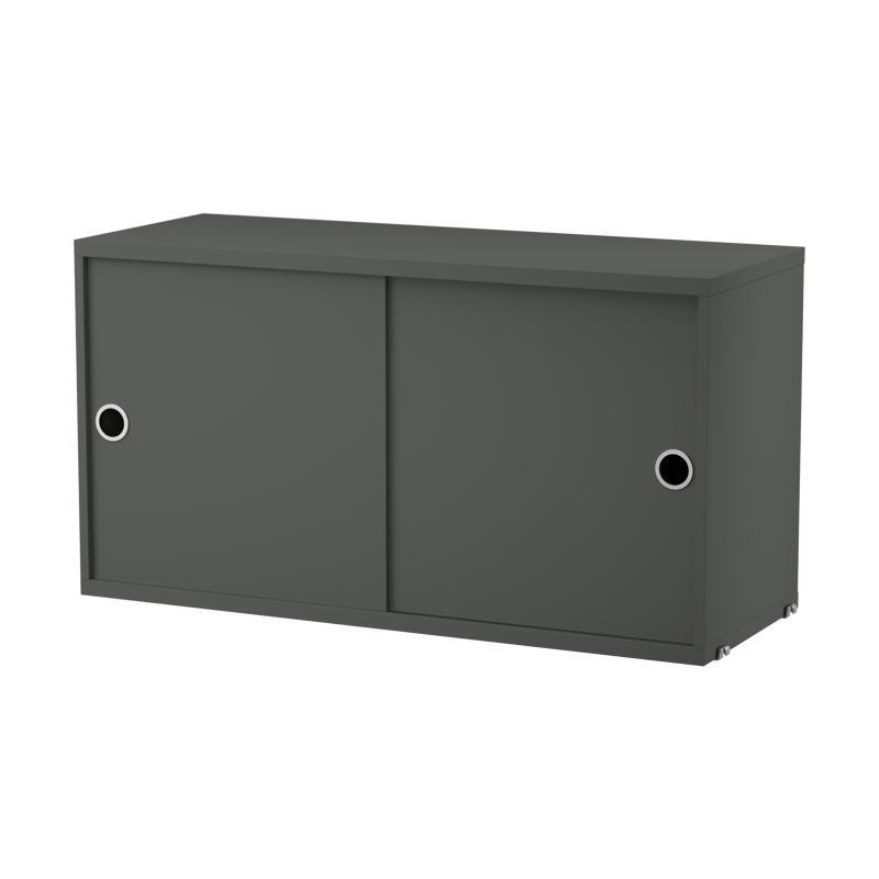 String String cabinet with sliding door Dark grey, 78x30 cm