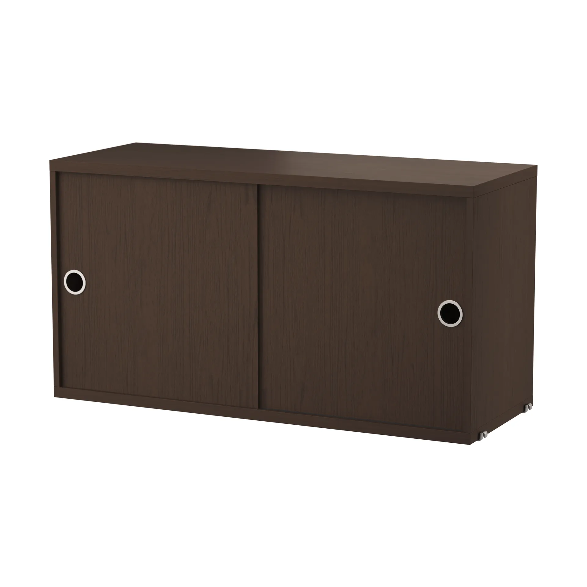 String cabinet with sliding door, Dark oak, 78x30 cm String