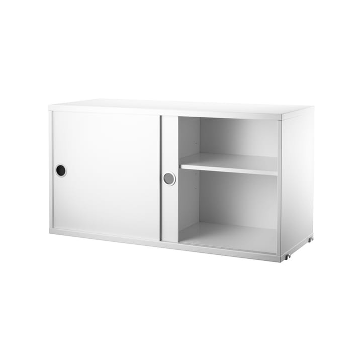 String cabinet with sliding door - White, 78x30 cm - String