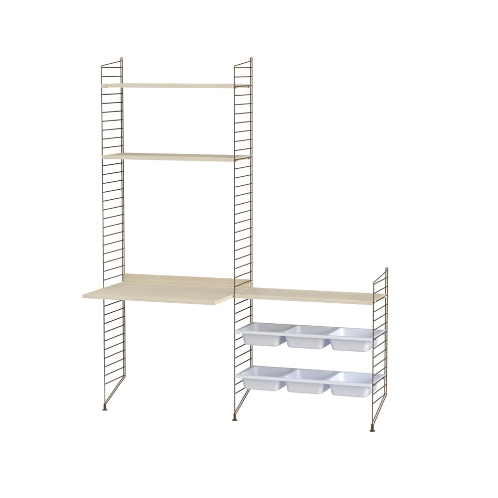 String children's room ash & brown - Combination E | Scandinavian Design | Beige