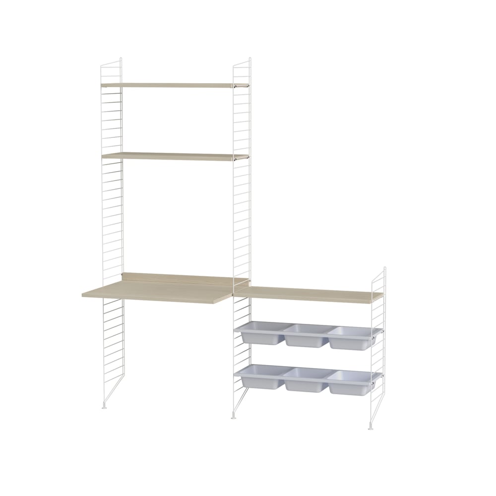 String children's room ash & white - Combination E | Scandinavian Design | Beige