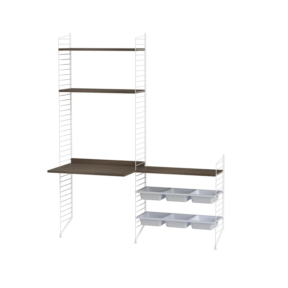 String children's room walnut & white - Combination E String