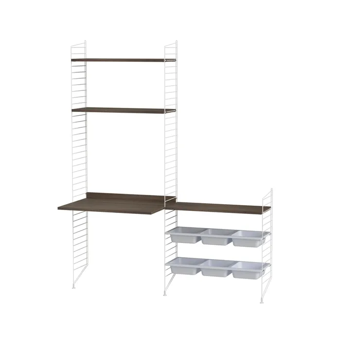 String children's room walnut & white - Combination E - undefined - String