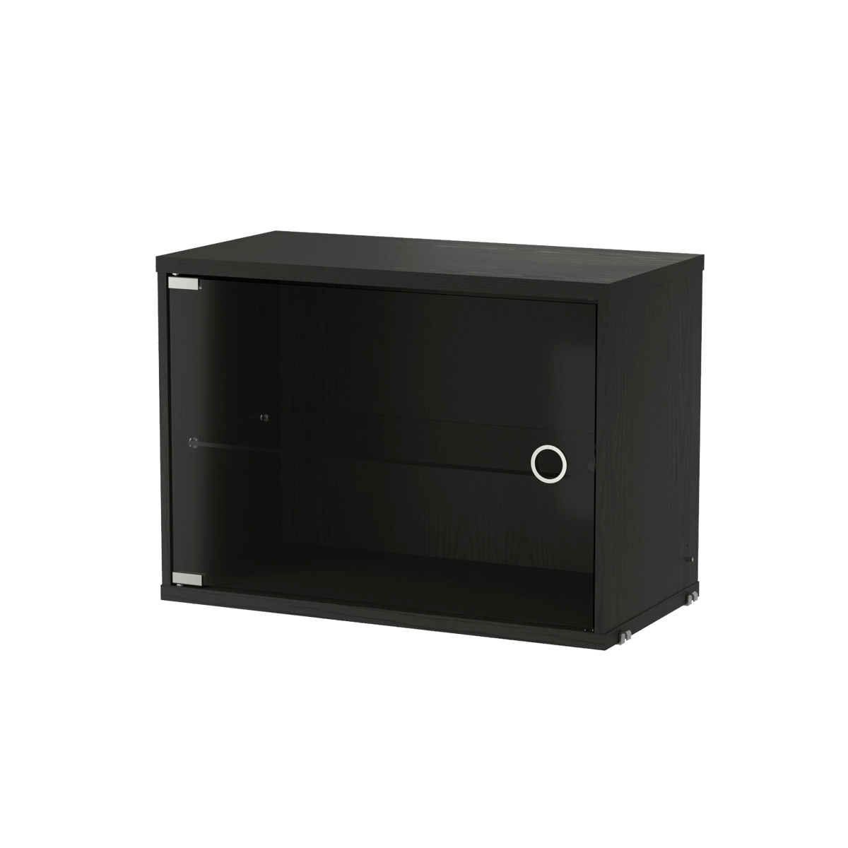 String display cabinet 58 cm Black stained ash | Scandinavian Design | Display & glass cabinets | Black