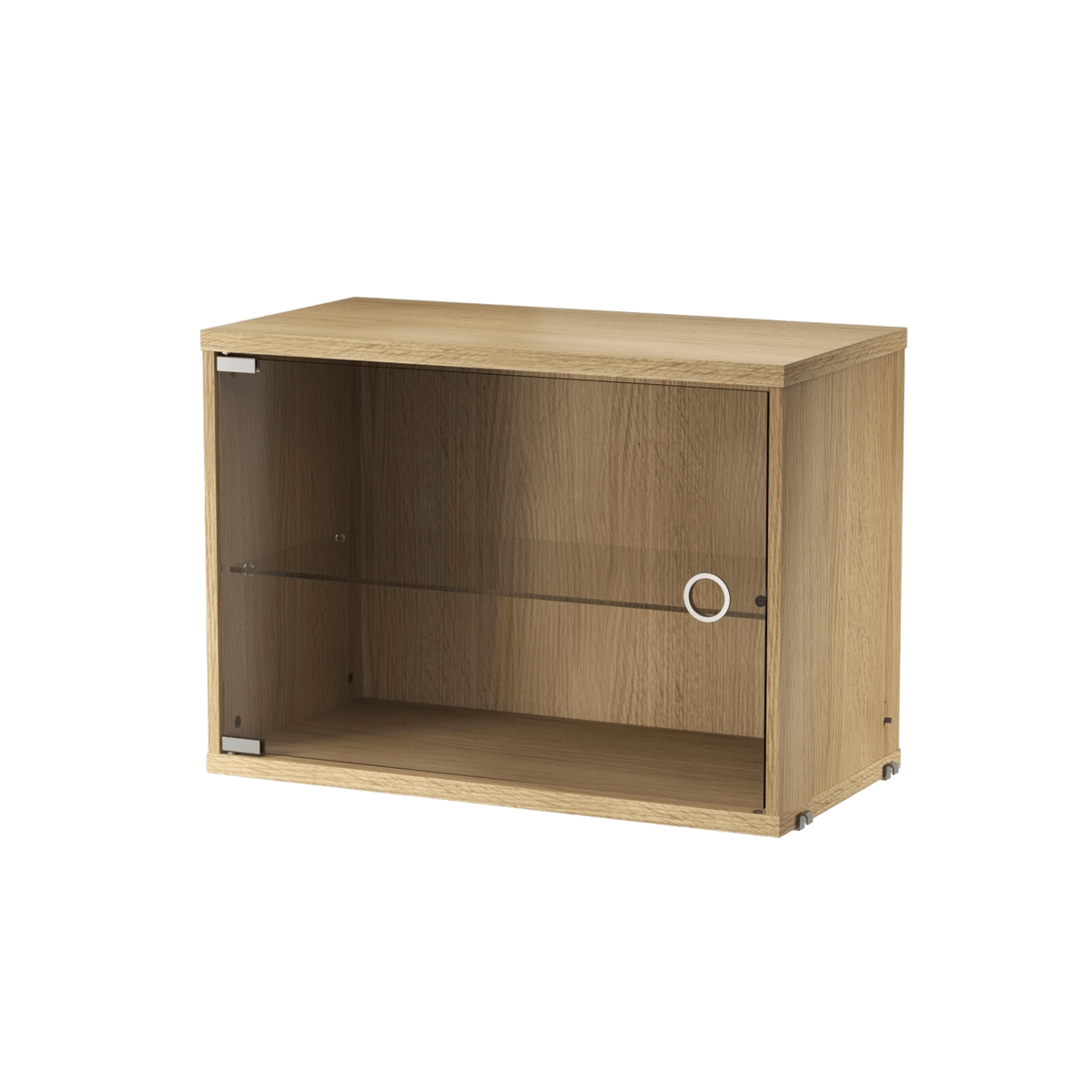 String display cabinet 58 cm Oak | Scandinavian Design | Display & glass cabinets | Beige