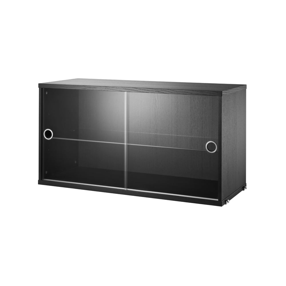 String display cabinet 78 cm Ash black stain | Scandinavian Design | Display & glass cabinets | Black