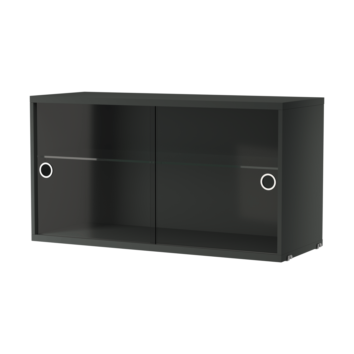 String display cabinet 78 cm Dark grey | Scandinavian Design | Display & glass cabinets | Grey