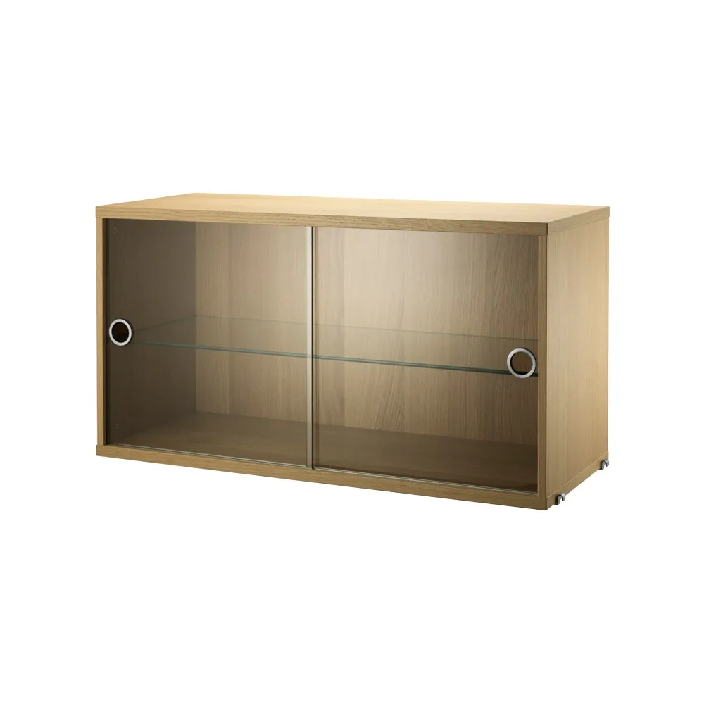 String display cabinet 78 cm Oak | Scandinavian Design | Display & glass cabinets | Beige