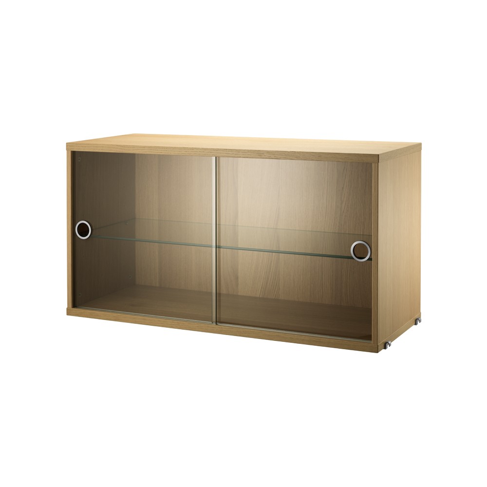 String display cabinet 78 cm Oak | Scandinavian Design | Display & glass cabinets | Beige
