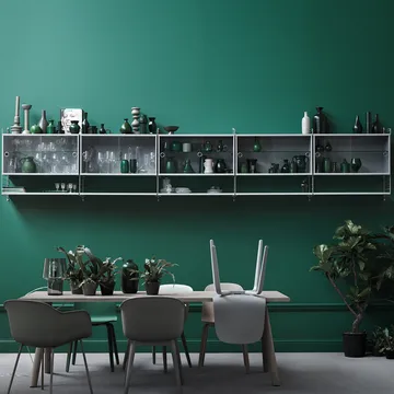 String display cabinet - Ash black stain, 78x30 cm - String