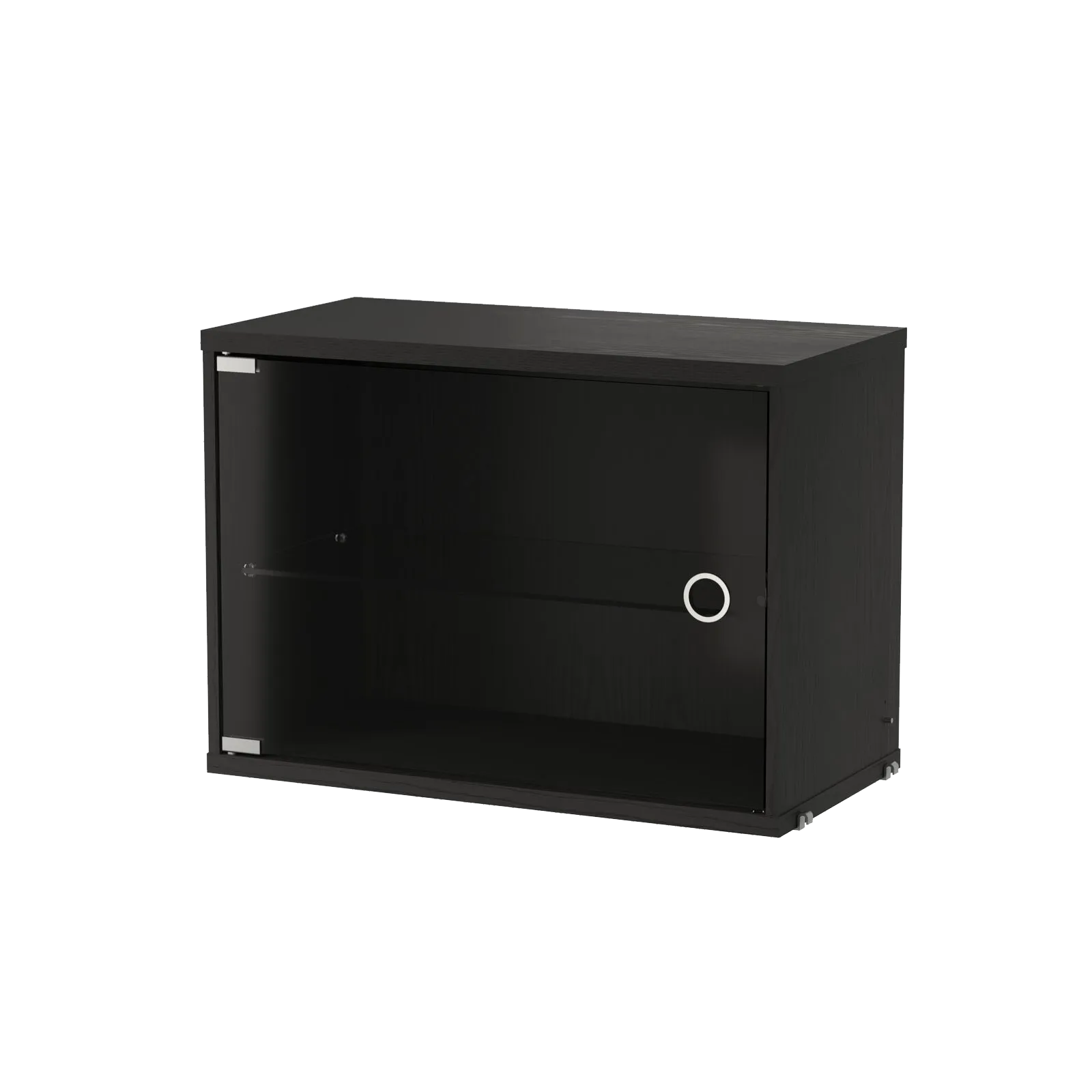 String display cabinet, Black stained ash, 58x30 cm String