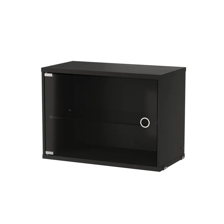 String display cabinet - Black stained ash, 58x30 cm - String