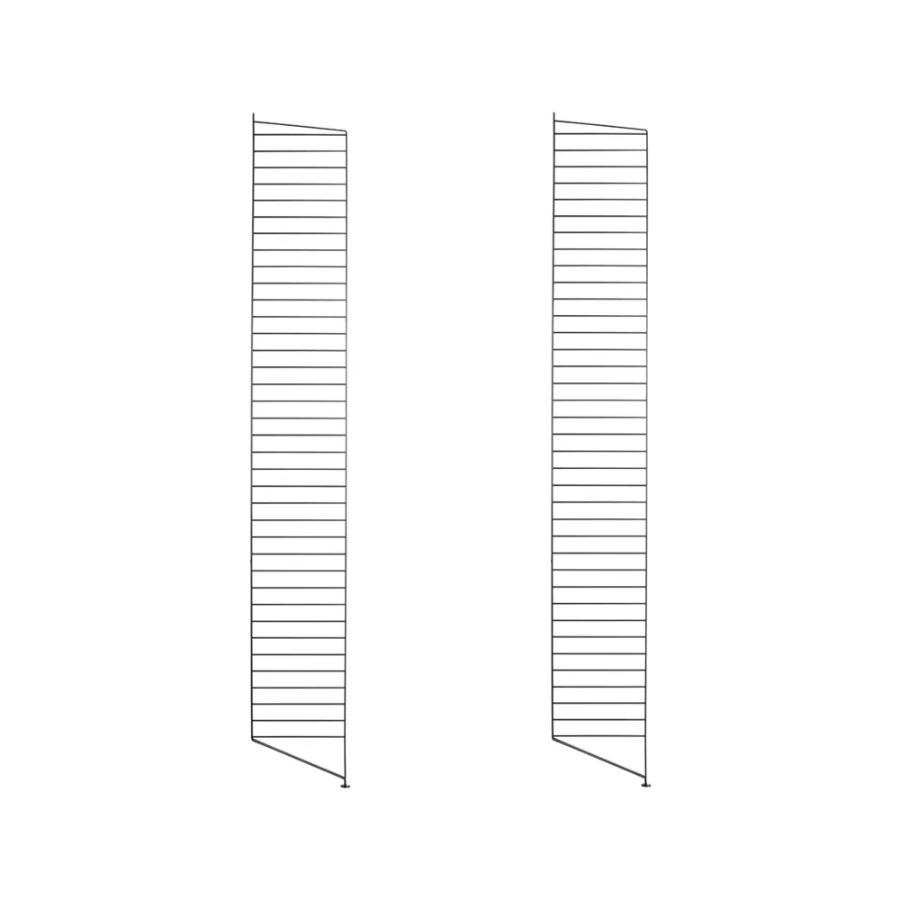 String floor panels, Black, 200x30 cm, 2-pack String