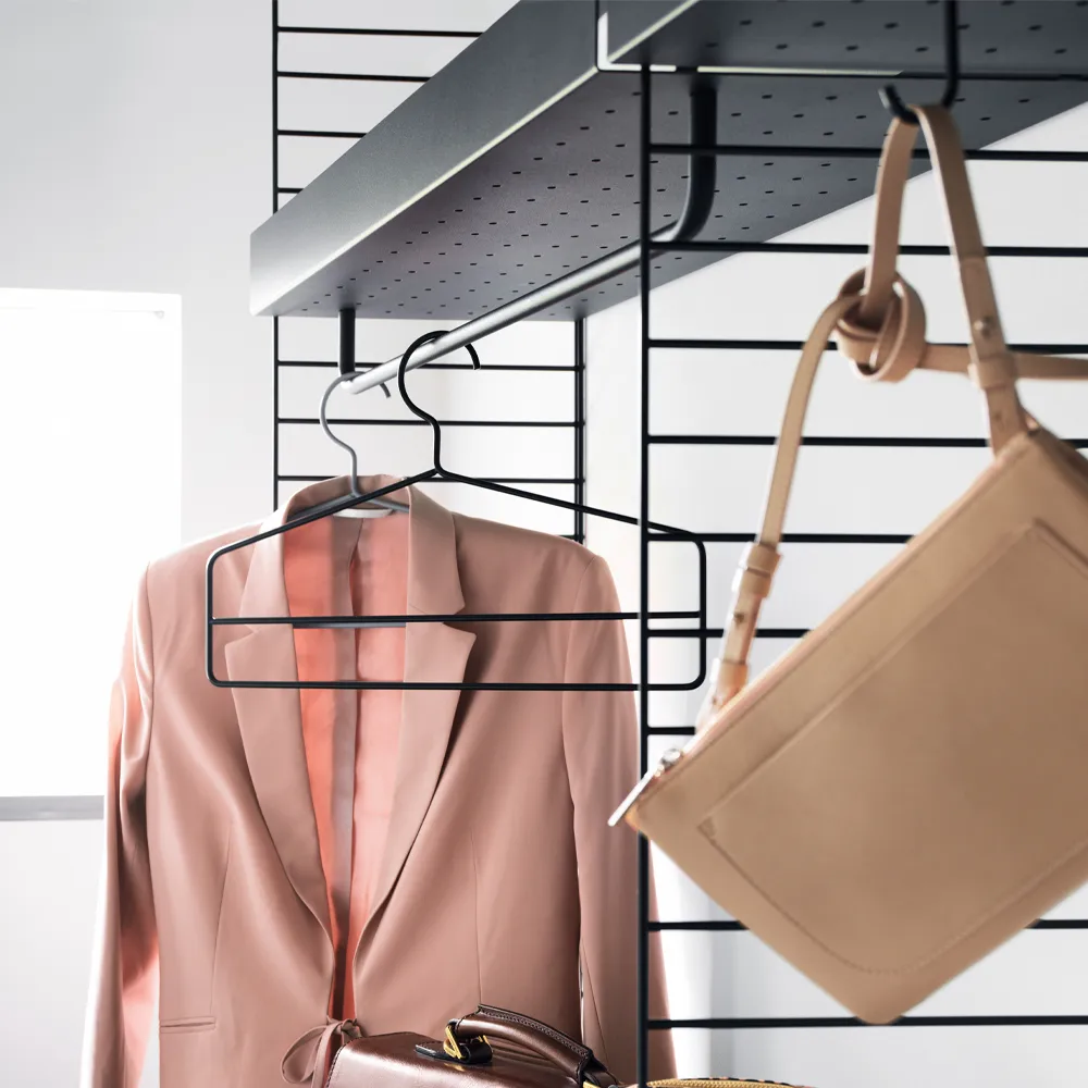 String floor panels, Black, 200x30 cm, 2-pack String