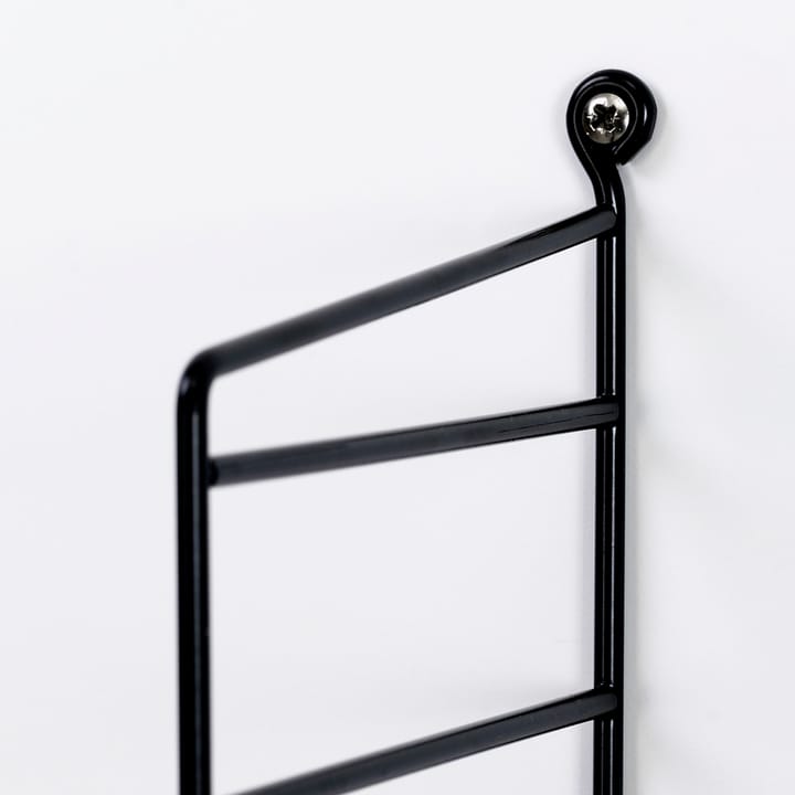 String floor panels, Black, 200x30cm, 1-pack String