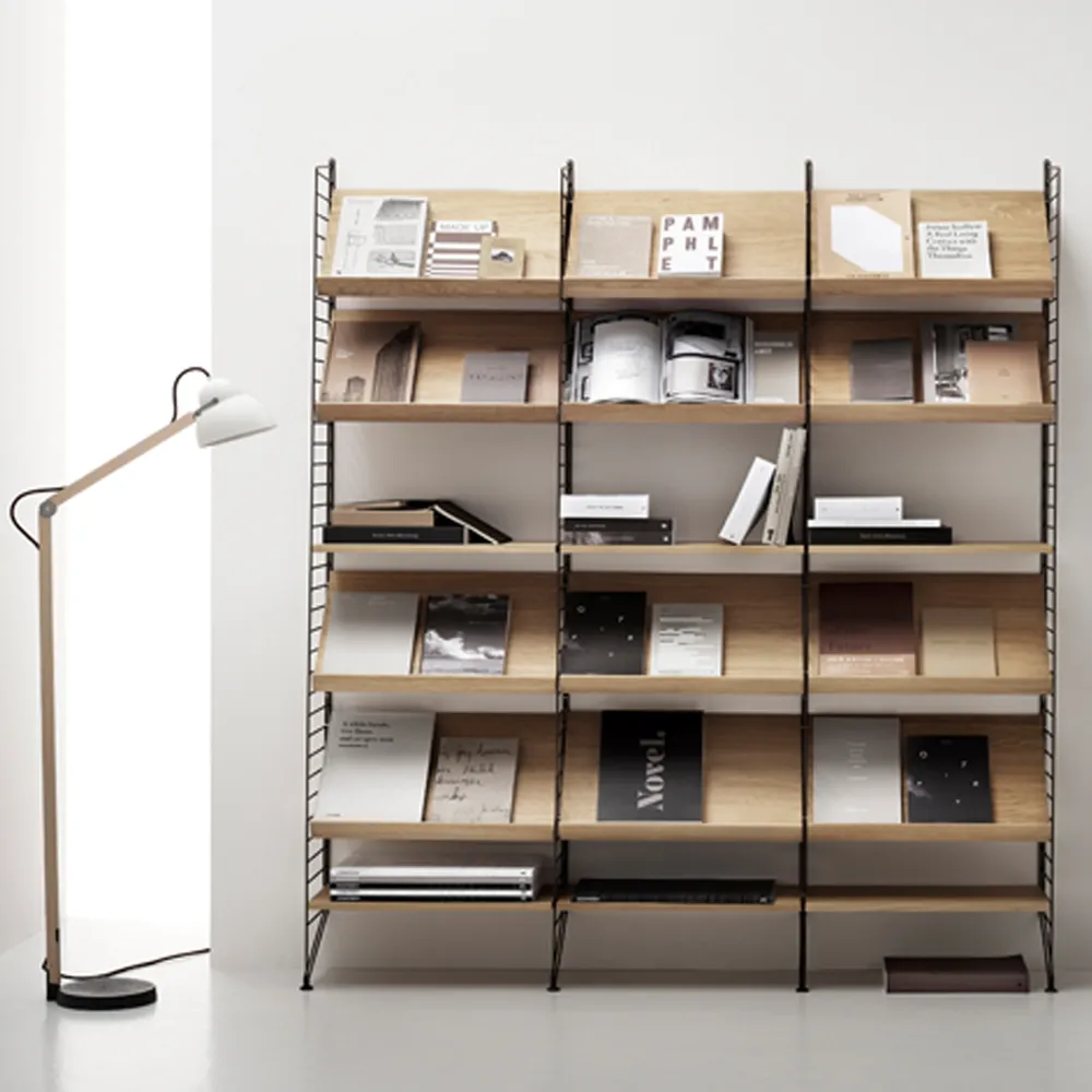 String floor panels, Brown, 85x30 cm, 2-pack String