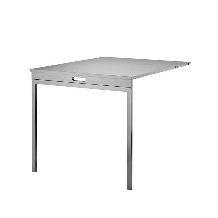 String folding table - Grey, grey metal legs - String