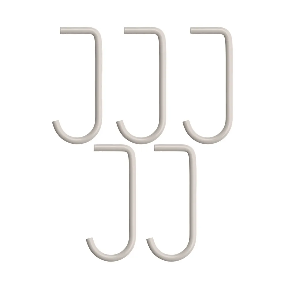 String J-hook 5-pack Beige | Scandinavian Design | Clothes hooks & hangers | Beige