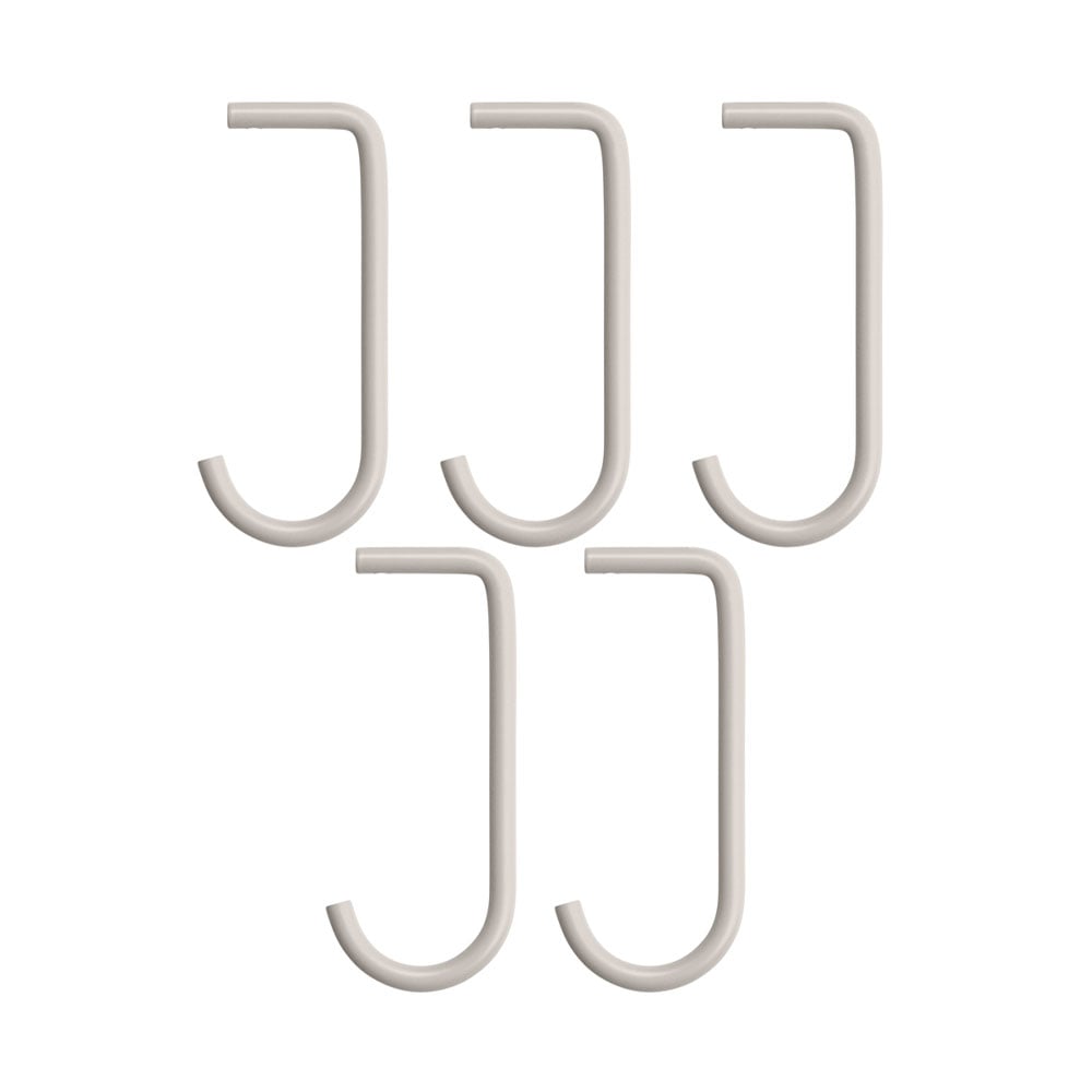String String J-hook 5-pack Beige | Scandinavian Design | Clothes hooks & hangers | Beige