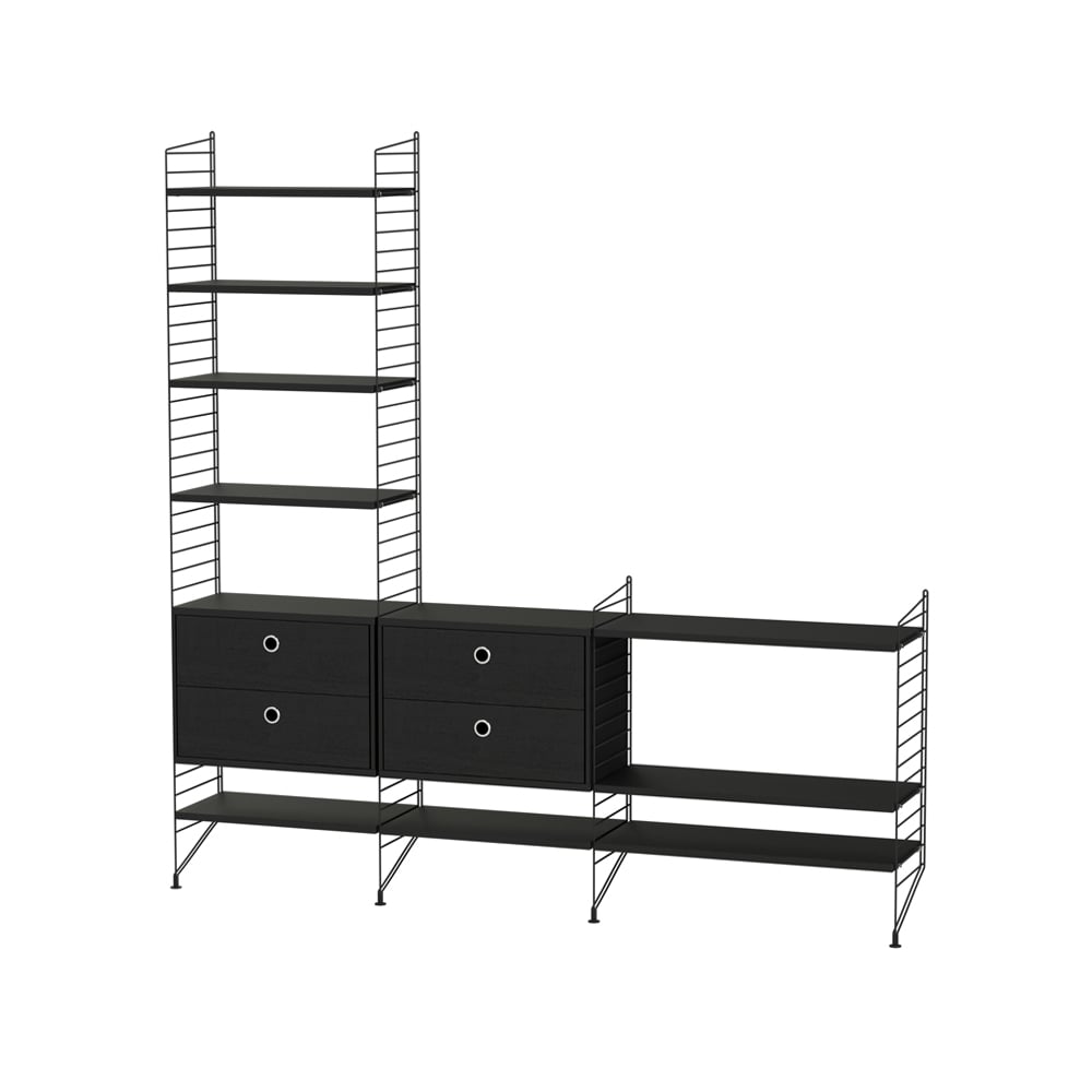 String living room black - Combination J | Scandinavian Design | Black