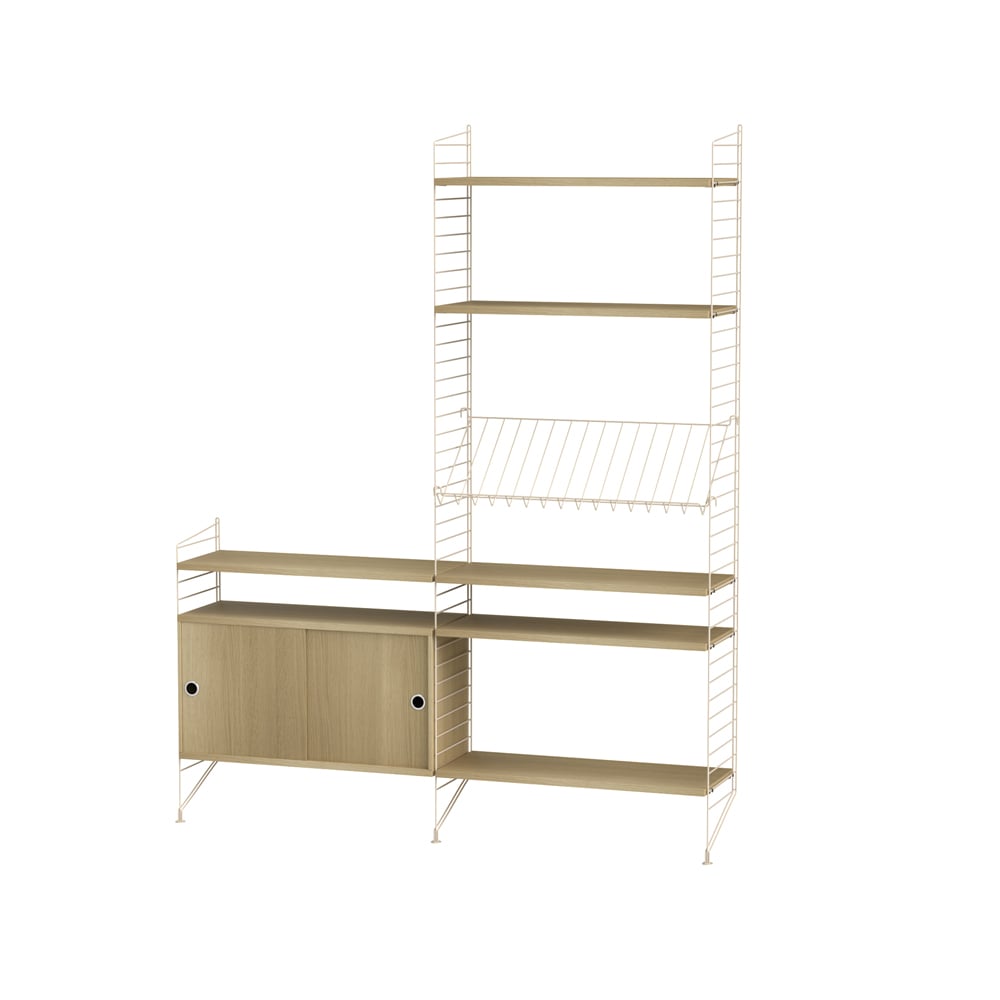 String living room oak & beige - Combination K | Scandinavian Design | Beige