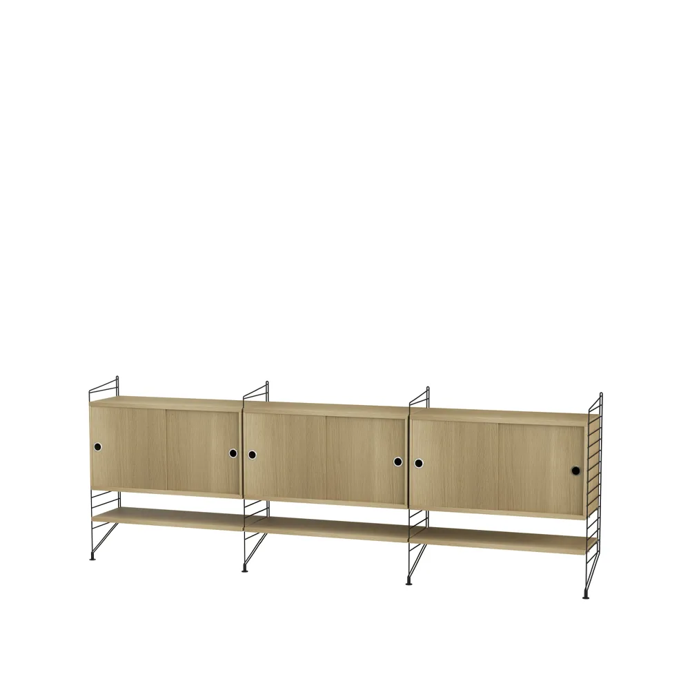 String living room oak & black - Combination F,  String